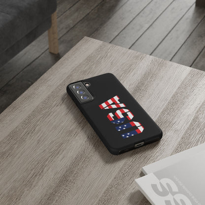 USA Flag Phone Case, Tough Phone Cover, Patriotic Gift, Independence Day Accessory, American Pride Mobile Case - TRV