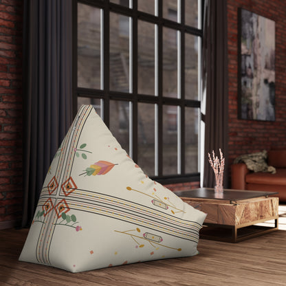 Boho Sunburst Bean Bag Cover — Floral Mandala Pattern