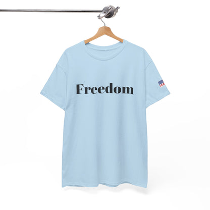 Freedom script tee | T-Shirt, American flag sleeve - TRV