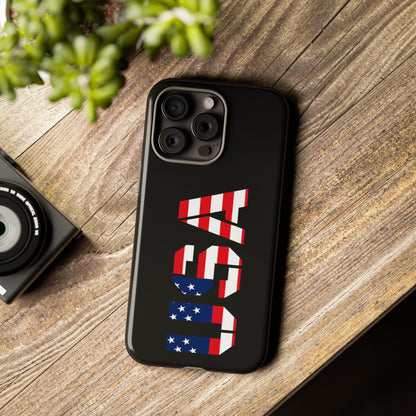 USA Flag Phone Case, Tough Phone Cover, Patriotic Gift, Independence Day Accessory, American Pride Mobile Case - TRV