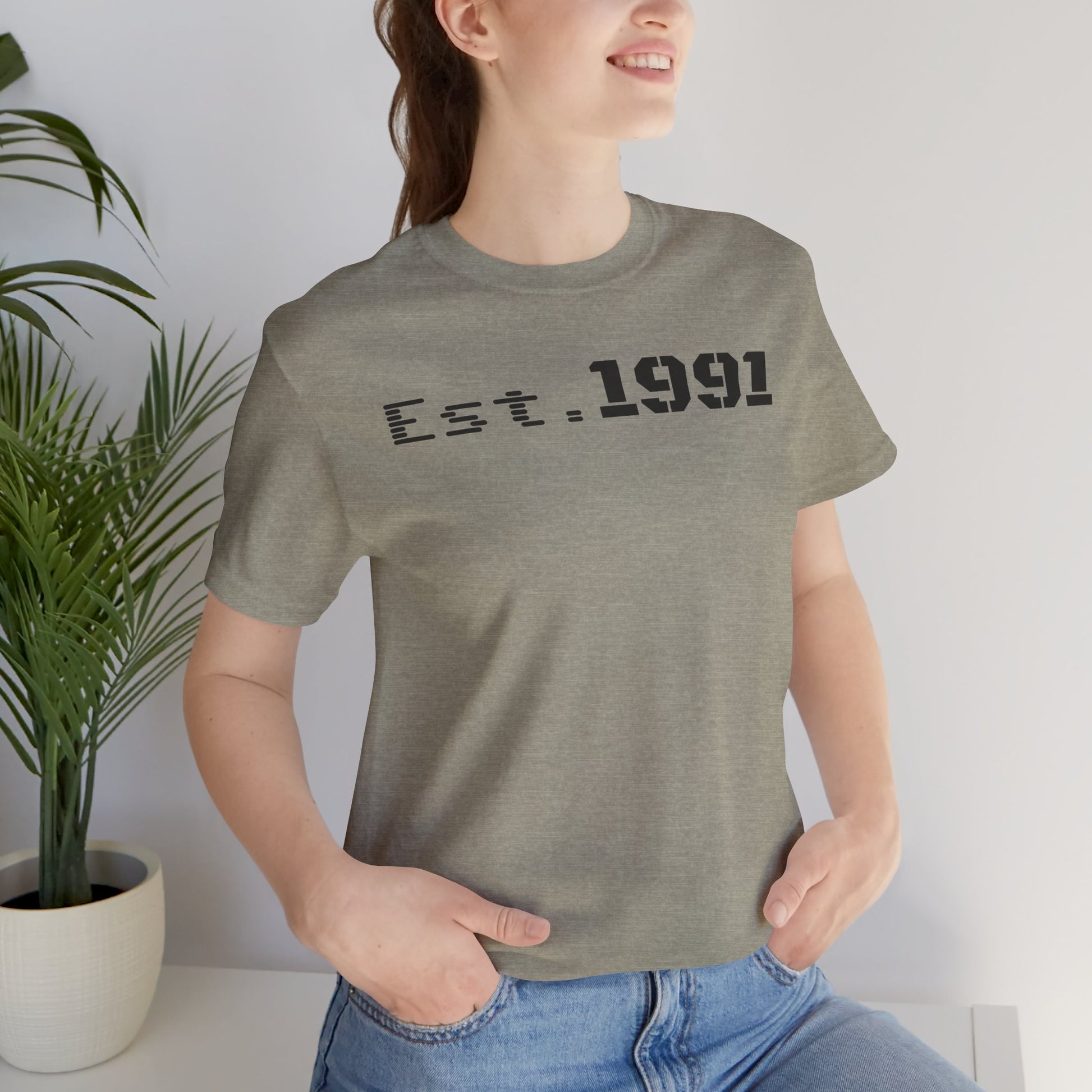 Established 1991 Unisex Jersey Tee | Vintage Anniversary Gift | Casual Wear, Birthday Shirt, Retro Style, Statement Tee, Gift for Him/Her - TRV