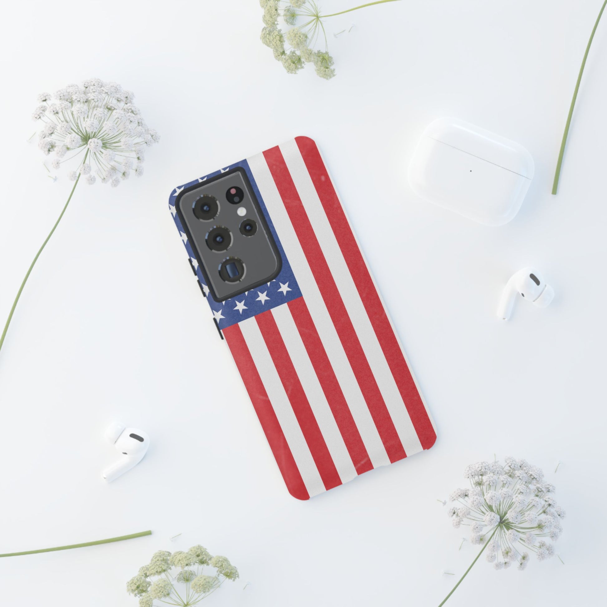 American Flag Phone Case - Patriotic Cell Cover, Tough Cases, USA Pride, Independence Day Gift, Veteran's Day, Phone Protection - TRV