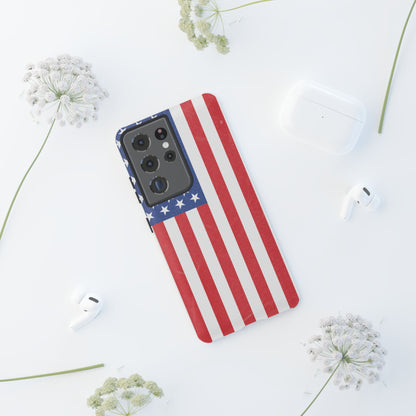 American Flag Phone Case - Patriotic Cell Cover, Tough Cases, USA Pride, Independence Day Gift, Veteran's Day, Phone Protection - TRV