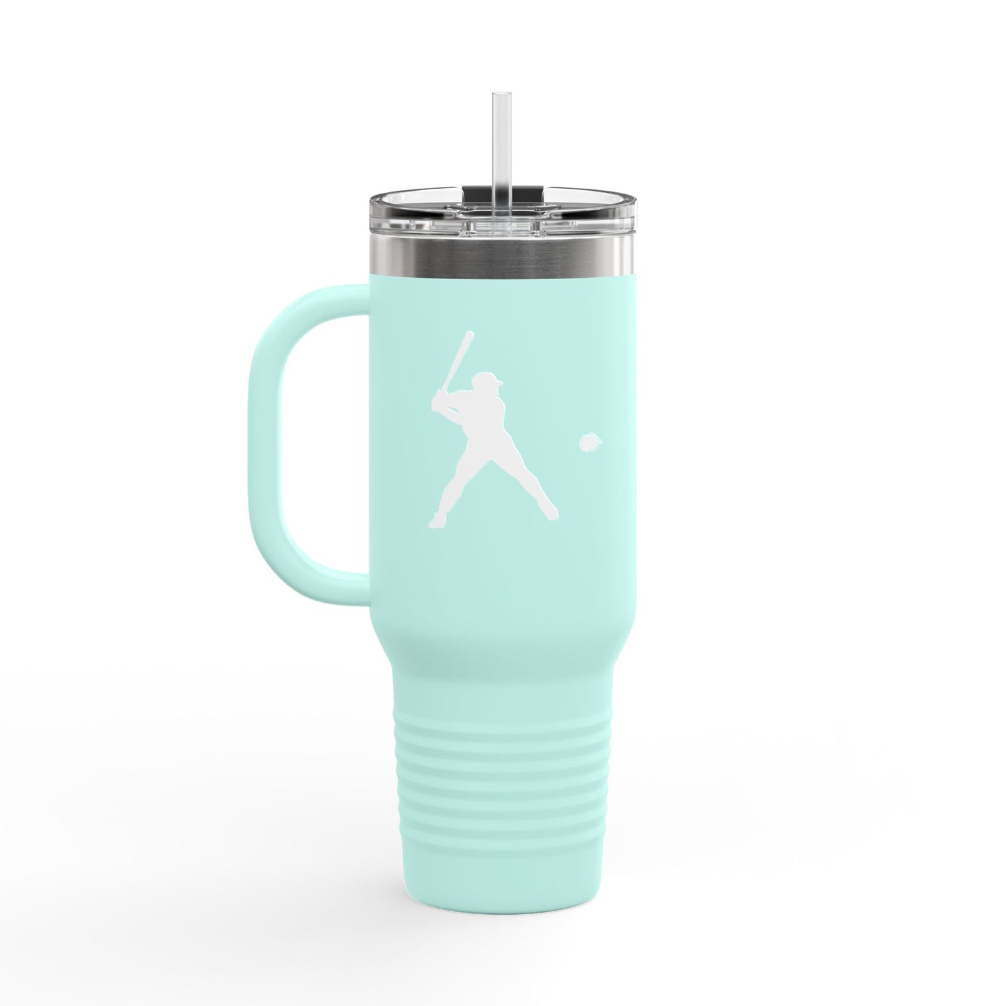 Insulated Travel Mug for Sports Lovers, 40oz Tumbler, Red Baseball Design, Perfect Gift for Fans, Outdoor Adventures, Road Trips, Tailgating