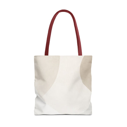 Neutral Abstract Geometric Tote Bag | Minimal Beige Shapes