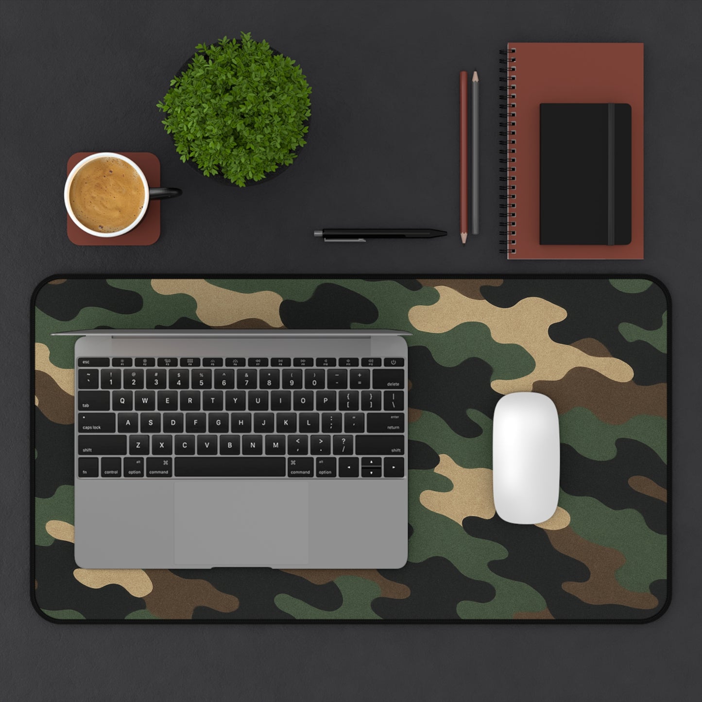 Camouflage Desk Mat - Stylish Workspace Decor, Gamer Mouse Pad, Home Office Accessory, Military Theme, Durable and Functional - TRV