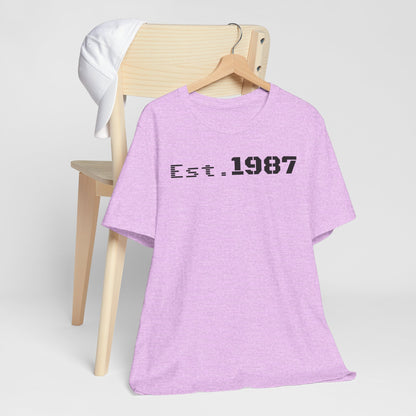 Est. 1987 Unisex Tee - Vintage Style Shirt, 80s Birth Year Gift, Casual Wear, Birthday T-Shirt, Retro Graphic Tee