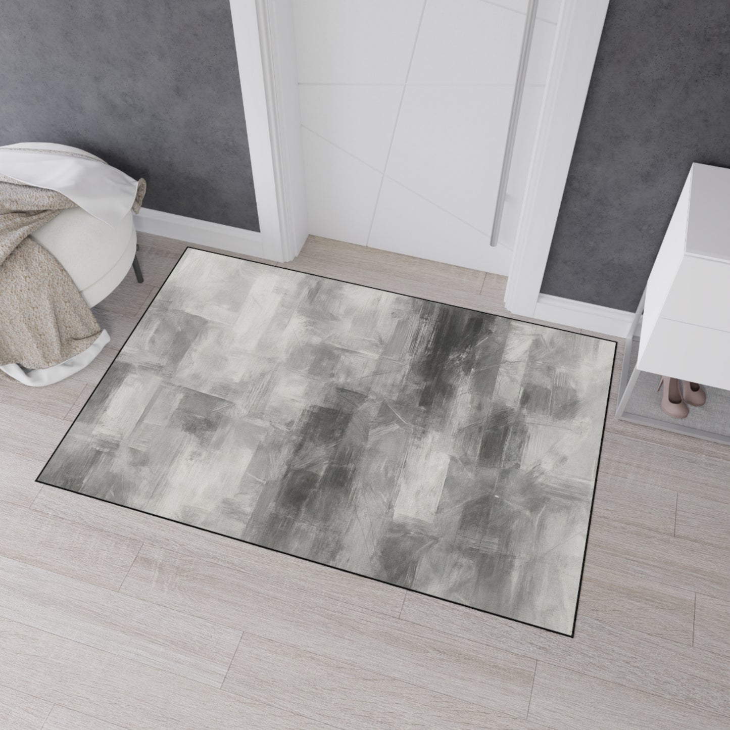 Stylish Heavy Duty Floor Mat with Modern Abstract Design, Home Decor, Kitchen Mat, Office Rug, Entryway Floor Covering, Durable Area Rug - TRV