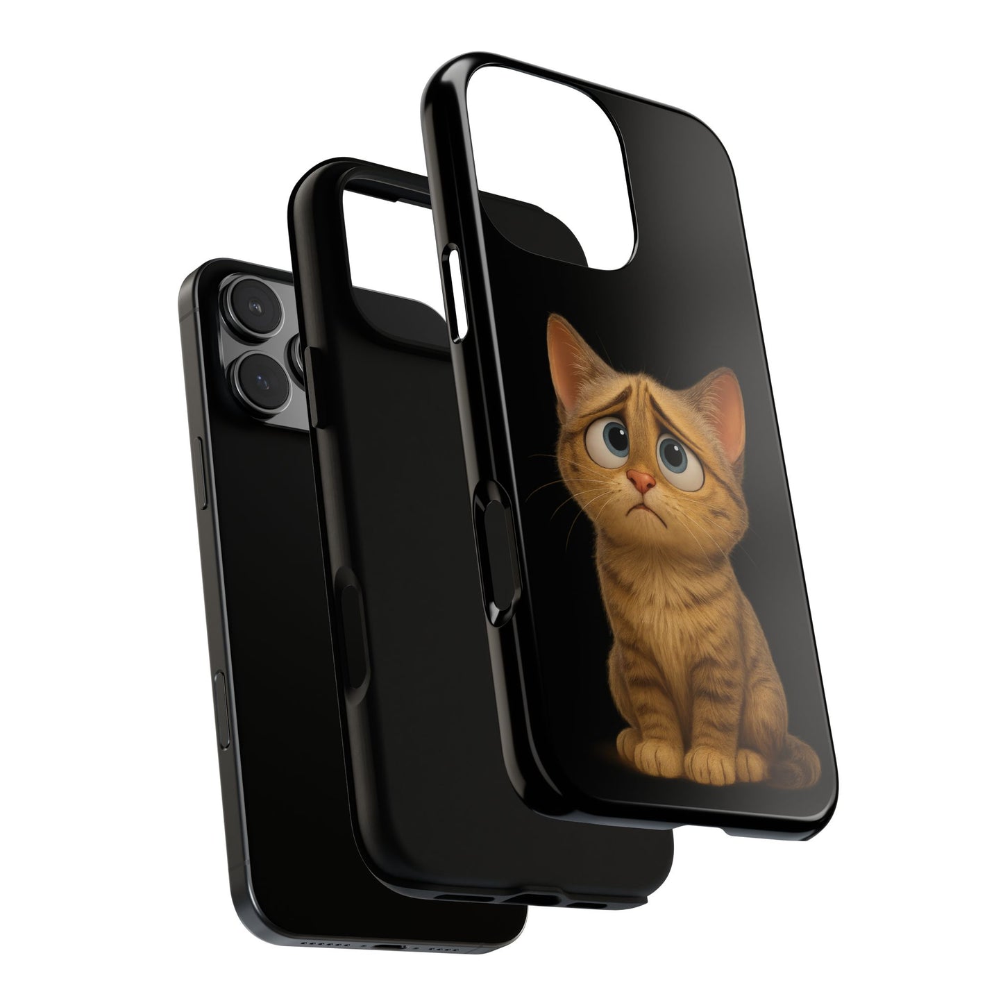 Cute Cat Phone Case, Adorable Kitty Cover, Pet Lover Gift, Unique Animal Design, Customizable Mobile Case - TRV