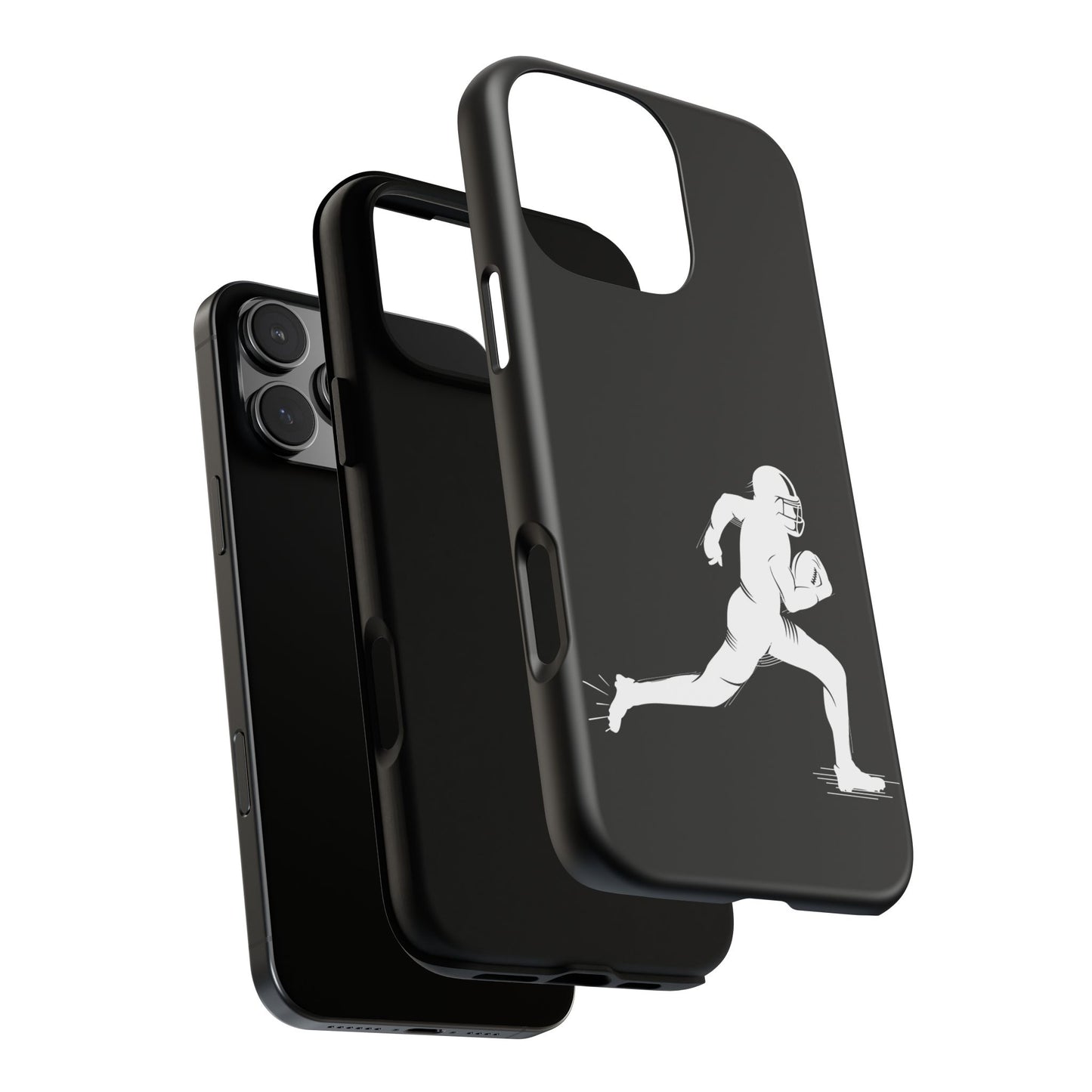 Football Player Phone Case, Tough Cases, Sports Phone Cover, Gift for Athletes, iPhone & Samsung Accessories, Running Player Design - TRV