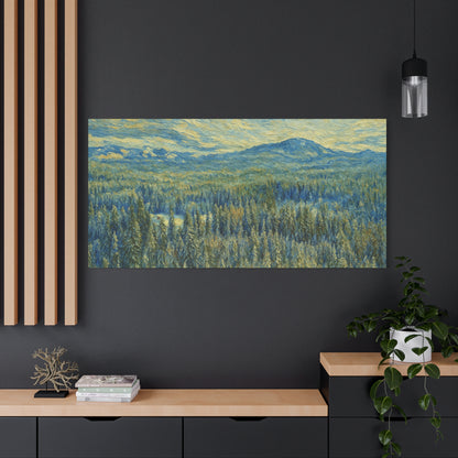 Scenic Landscape Canvas Print, Rustic Home Decor, Wall Art for Nature Lovers, Gift for Art Enthusiasts, Serene Forest Artwork - TRV