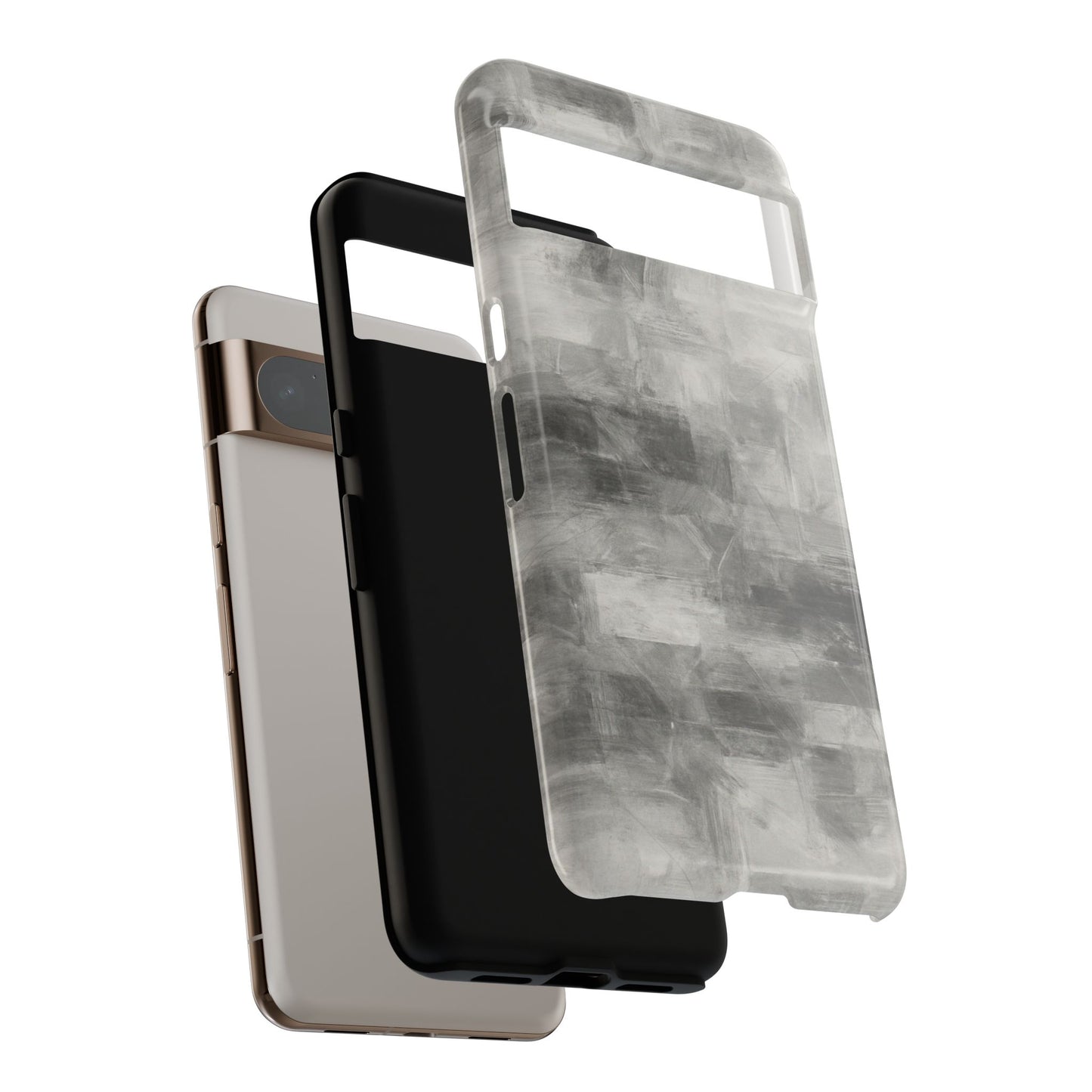 Stylish Phone Case for Tough Protection, Marble Grey Design, Customizable Gift for Her, Unisex Mobile Accessory, Birthday Present, [...] - TRV