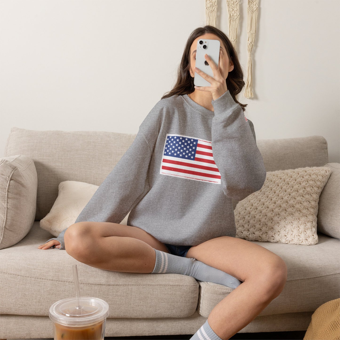 American Flag Unisex Crewneck Sweatshirt | Cozy Patriotic Sweater | Perfect for Independence Day, Casual Wear, Gifts for Him/Her, [...]