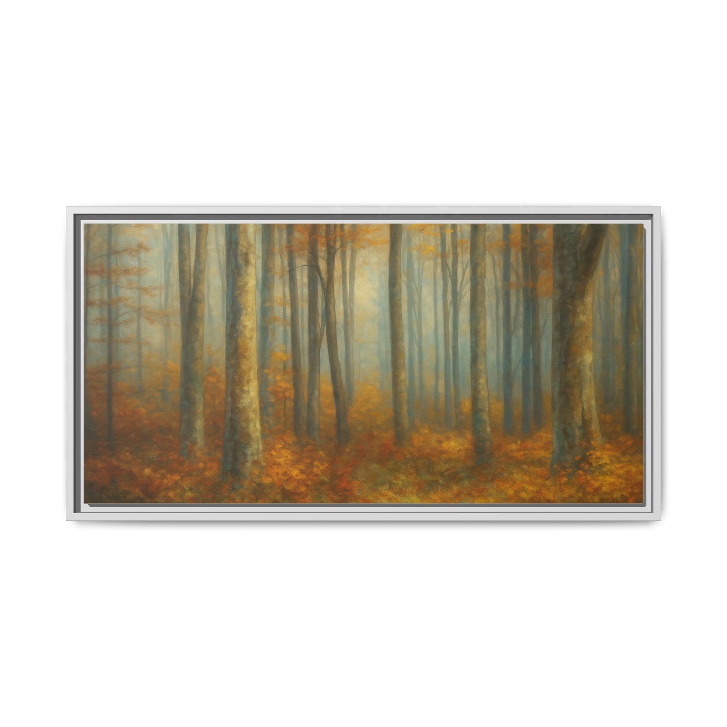 Autumn Forest Canvas Art, Framed Wall Decor, Rustic Home Decor, Nature Artwork, Gift for Nature Lovers - TRV