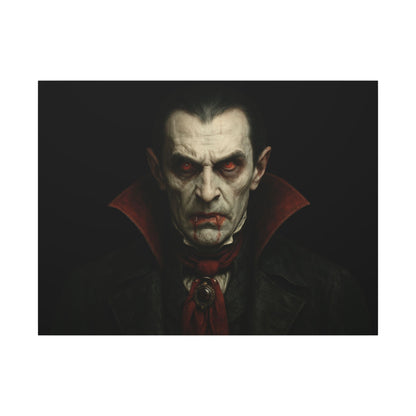 Vampire Portrait Canvas Wall Art – Gothic Dracula Print on Canvas