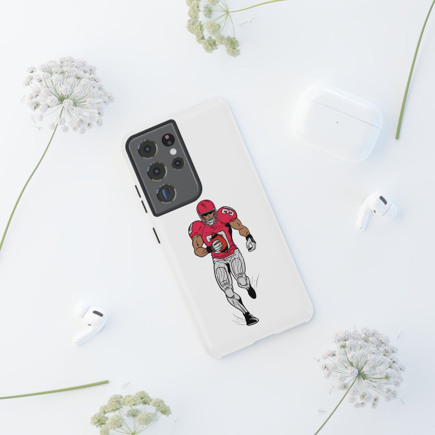 Football Player Tough Case, Sports Phone Cover, Athlete Gift, Tough Phone Case, Fall Sports, Football Lover's Accessory - TRV