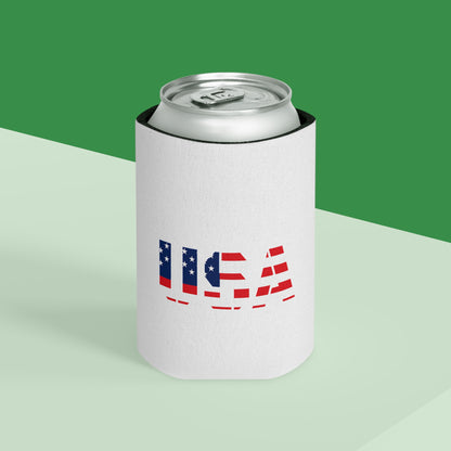 USA Flag Can Cooler - Perfect for BBQs, Independence Day, Tailgating, Memorial Day, Housewarming - TRV