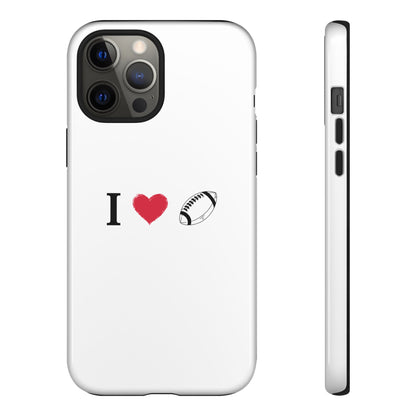 Football Love Phone Case - Tough Cases, Unique Sports Lover Gift, Personalized Cellphone Cover, Birthday Present, Sports Equipment - TRV