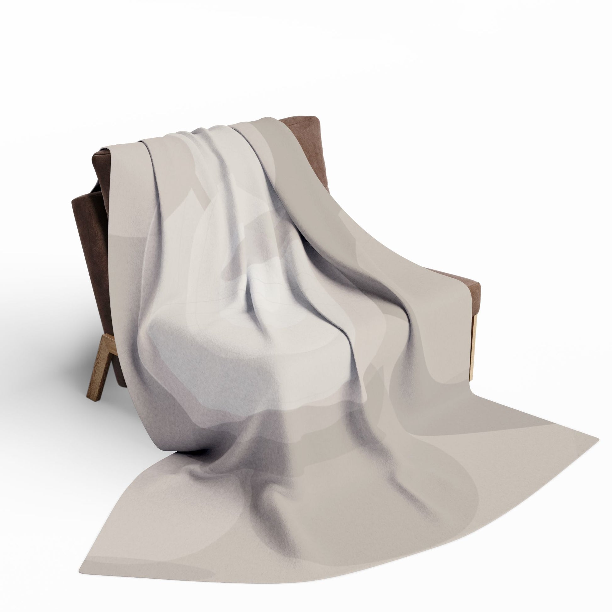 Abstract neutral swirls Arctic fleece blanket by Printify, showcasing a modern minimal design in soft fleece for home decor.
