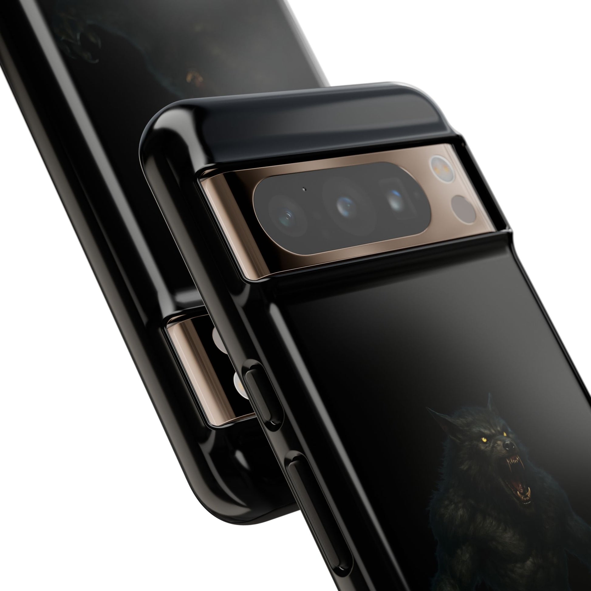 Werewolf Phone Case, Tough Cases, Black Panther Design, Gift for Animal Lovers, Phone Accessories, Fierce Phone Protection - TRV