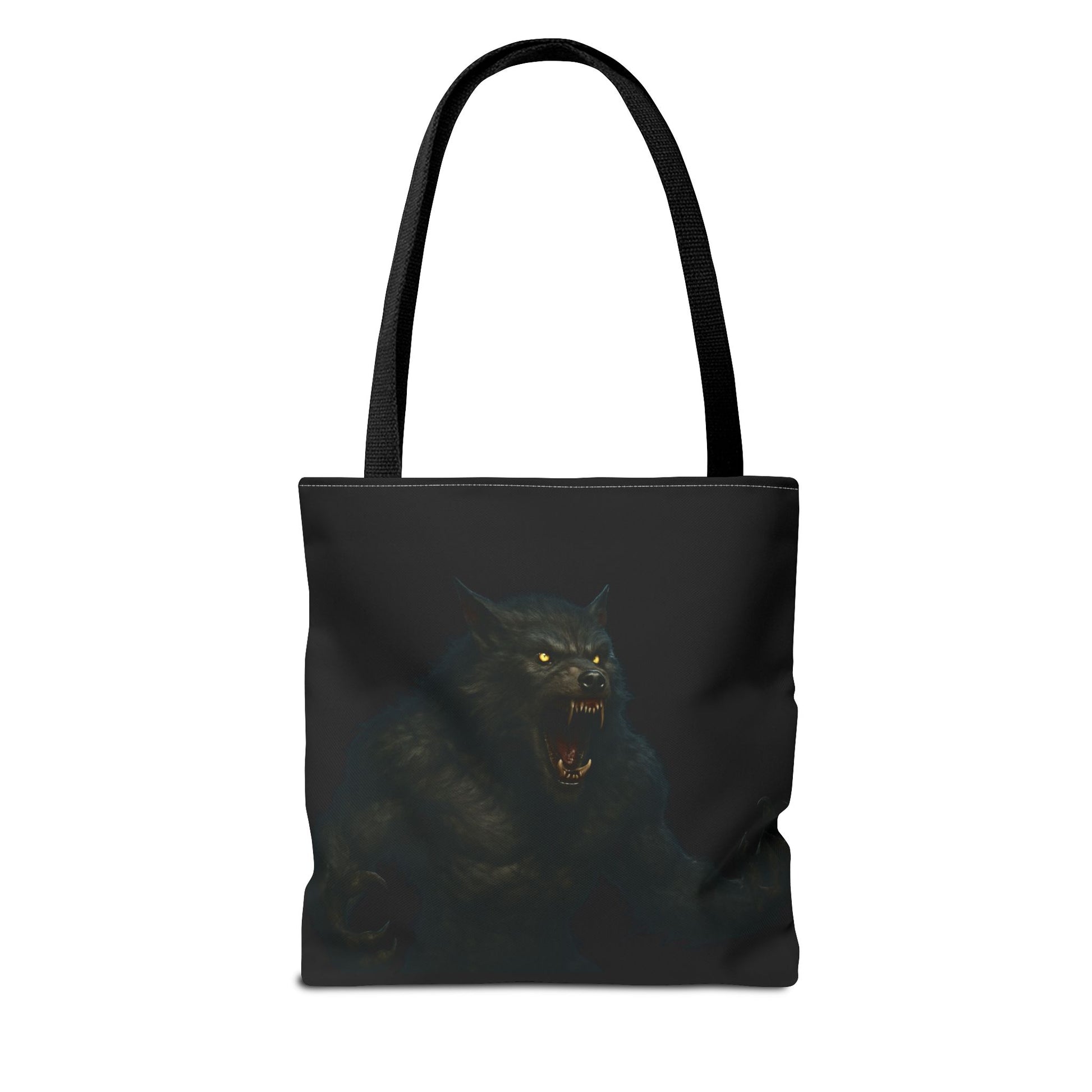 Fierce Werewolf Tote Bag, Halloween Accessories, Dark Art Tote, Animal Lover Gift, Geeky Shopping Bag - TRV
