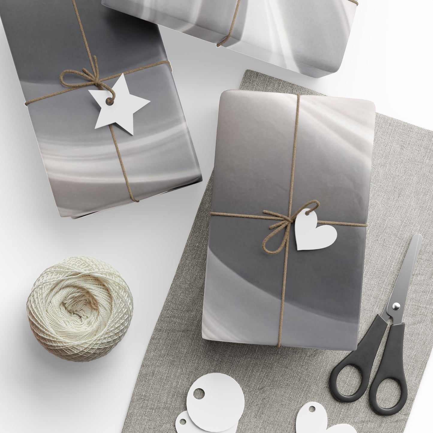 Silver Marble Swirl Wrapping Paper | Abstract Metallic Gift Wrap