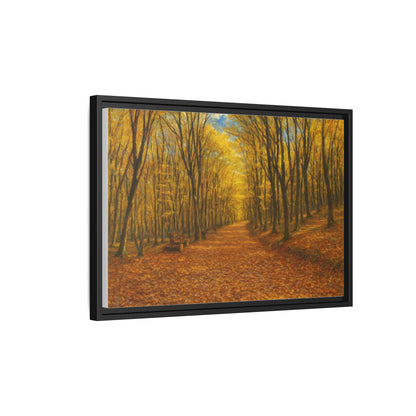 Autumn Forest Framed Canvas Art, Cozy Wall Decor, Nature Inspired Gift, Fall Home Accent, Perfect for Thanksgiving - TRV