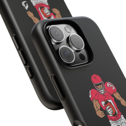 Football Player Tough Phone Case – Protective Black Sports iPhone Case