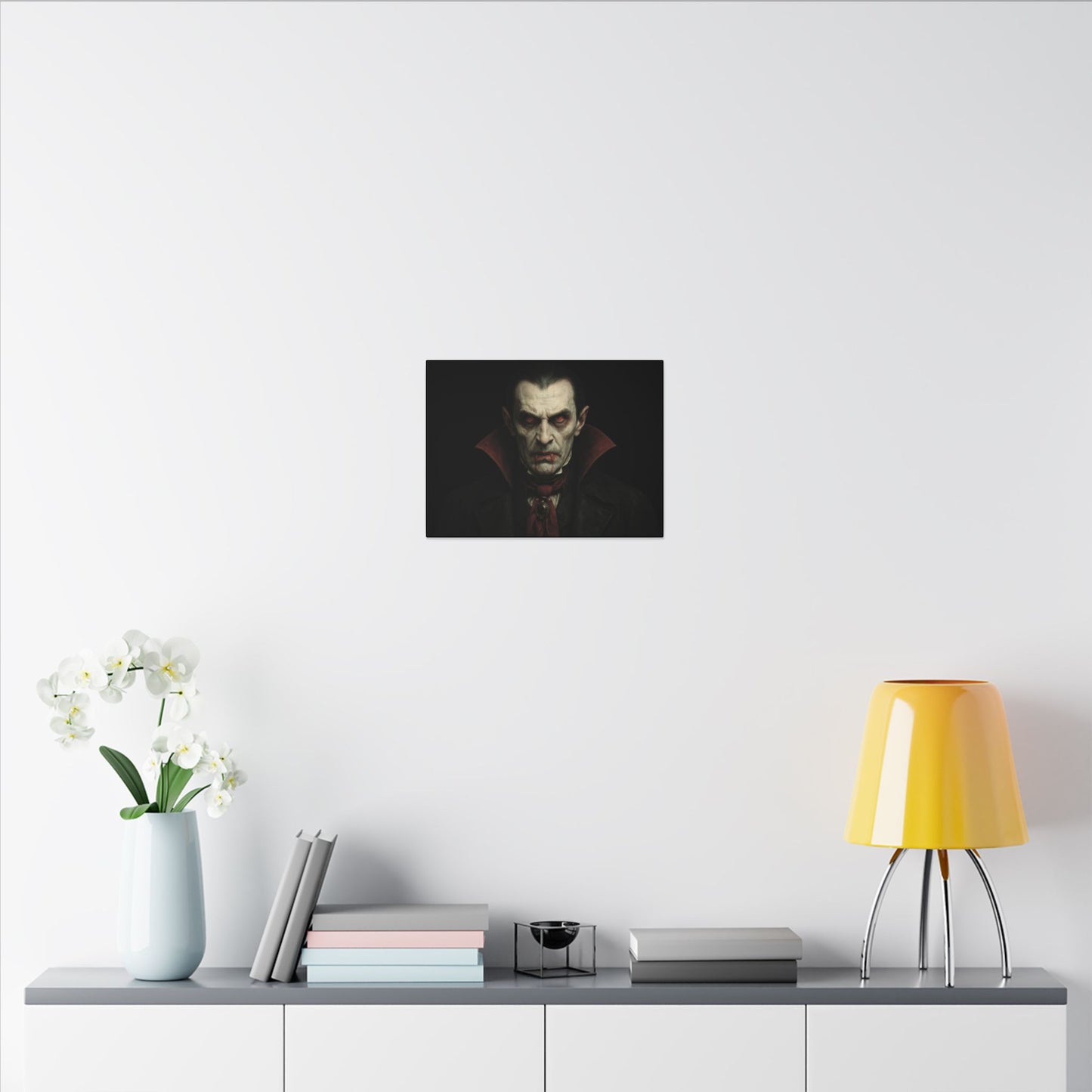 Vampire Portrait Canvas Wall Art – Gothic Dracula Print on Canvas