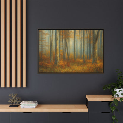 Autumn Forest Canvas Art, Framed Wall Decor, Rustic Home Decor, Nature Artwork, Gift for Nature Lovers - TRV
