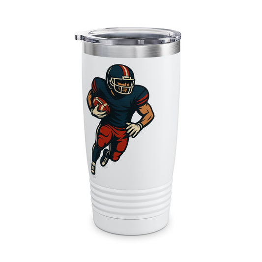 American Football Player Tumbler 20oz | Football Gift for Men | Sports Fan Travel Mug | Personalized Football Tumbler | NFL Fan Cup