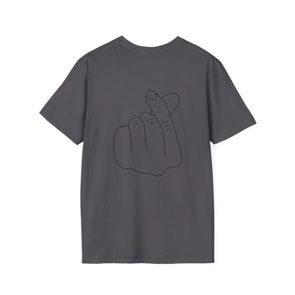 Trendy Unisex Softstyle T-Shirt with Love Hand Gesture Design