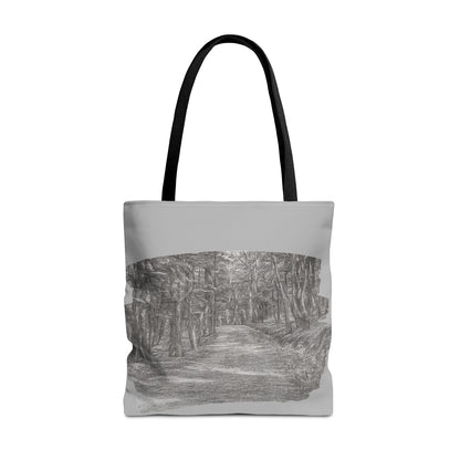 Scenic Path Tote Bag, Reversible Tote, Eco-Friendly Shopper, Outdoor Adventure Bag, Gift for Nature Lovers, Stylish Carryall - TRV