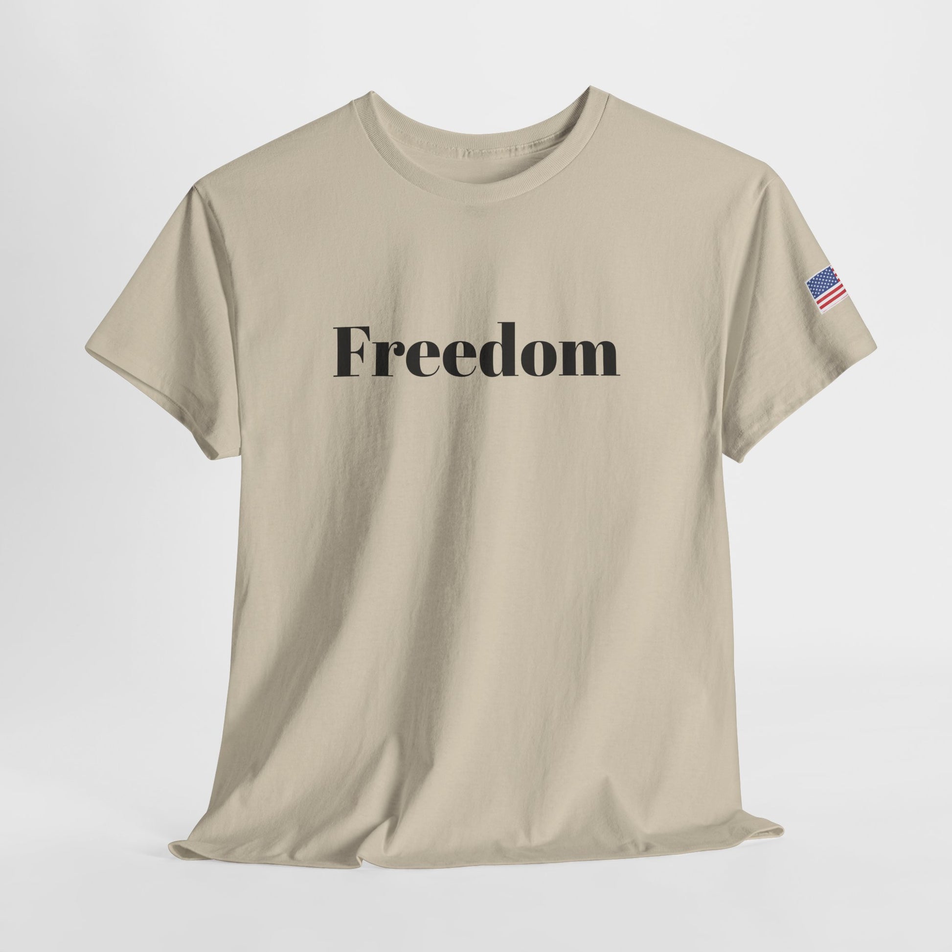 Freedom script tee | T-Shirt, American flag sleeve - TRV