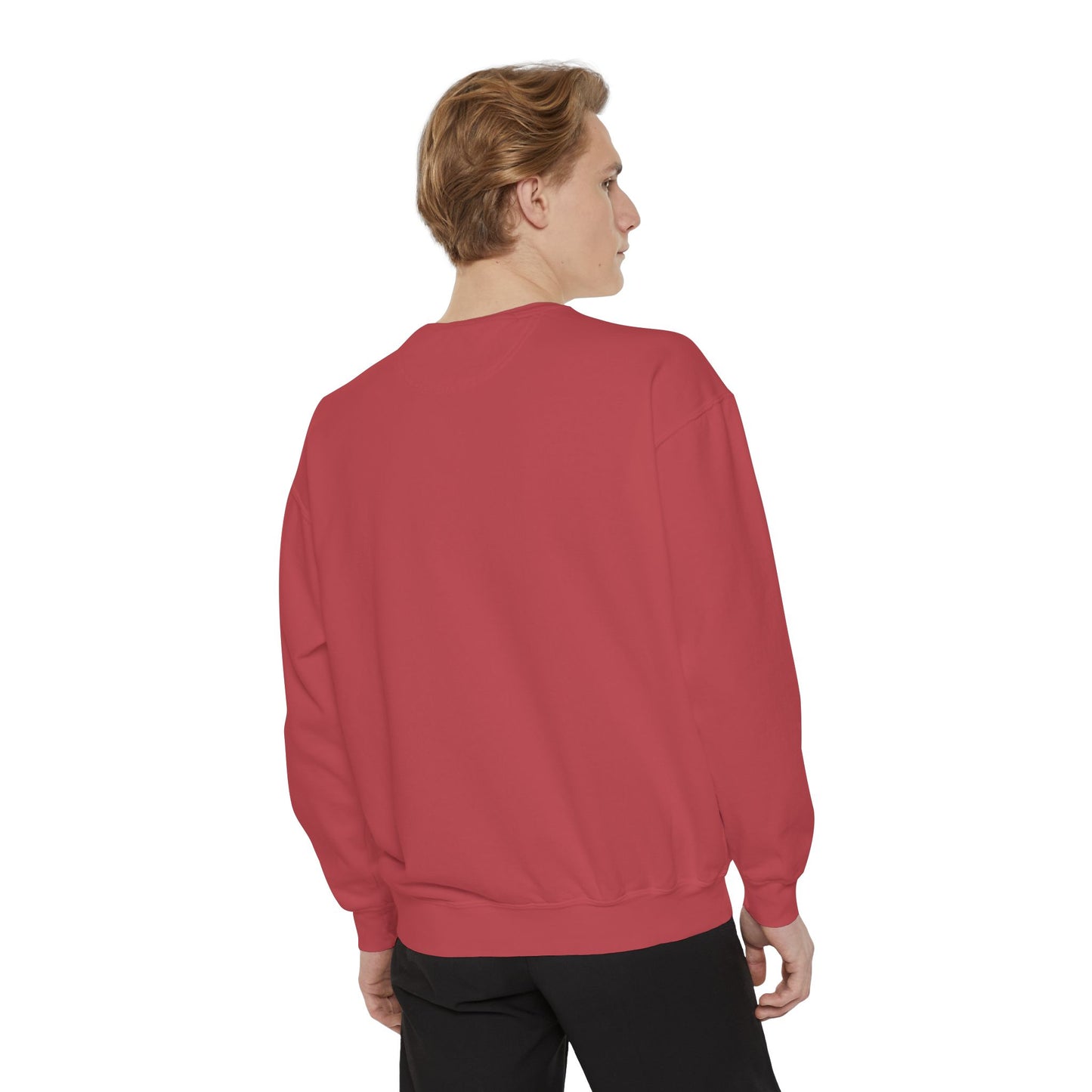 Minimalist Peace Hand Sweatshirt — Small Chest Line Art Crewneck