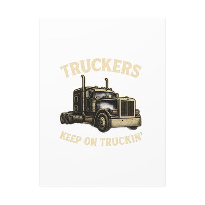Truckers Canvas Wall Art, Keep on Truckin' Decor, Gift for Drivers, Trucking Artwork, Transportation Gift - TRV