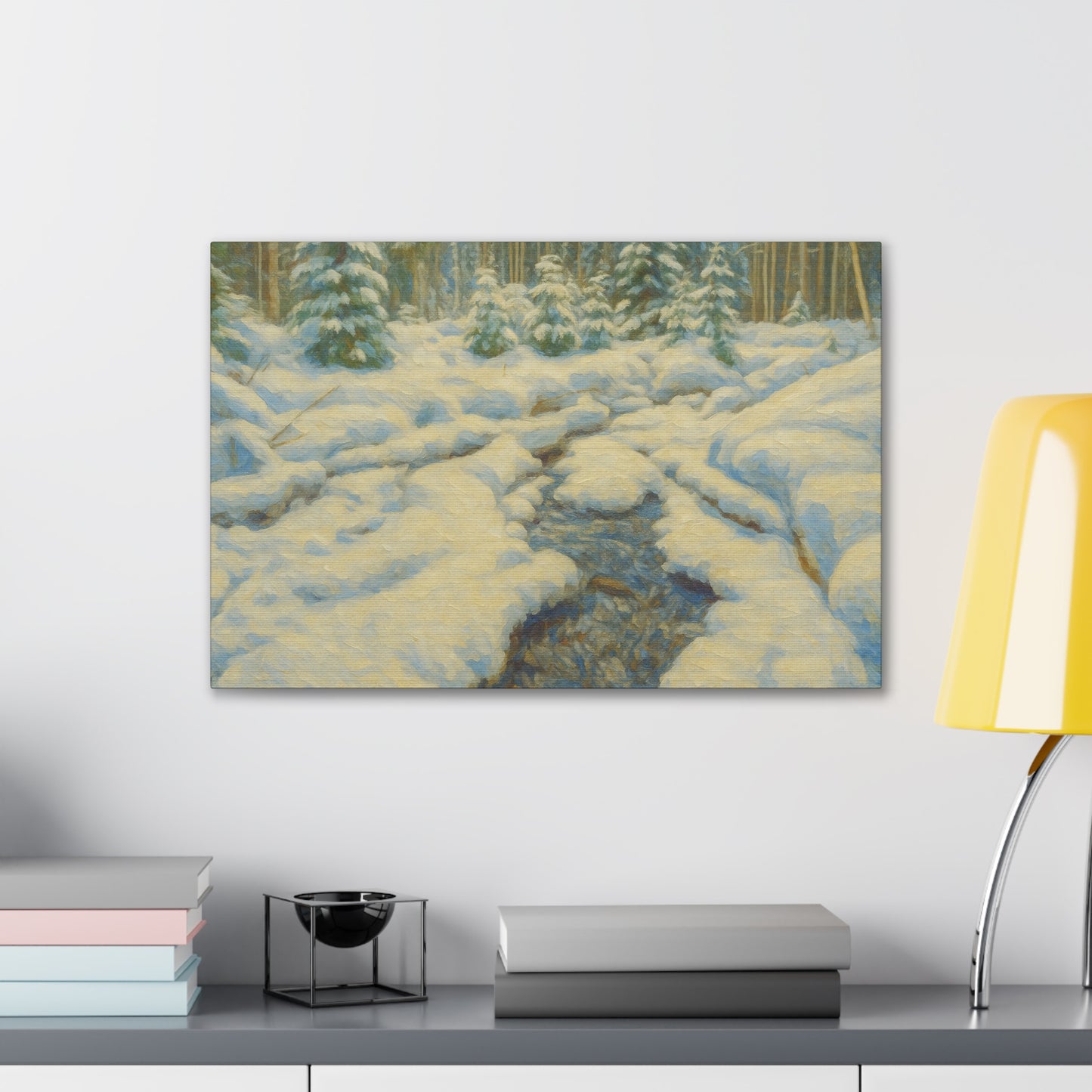 Winter Wonderland Canvas Art, Cozy Home Decor, Winter Landscape Wall Art, Nature Print, Holiday Gift Idea