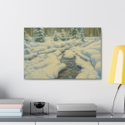 Winter Wonderland Canvas Art, Cozy Home Decor, Winter Landscape Wall Art, Nature Print, Holiday Gift Idea