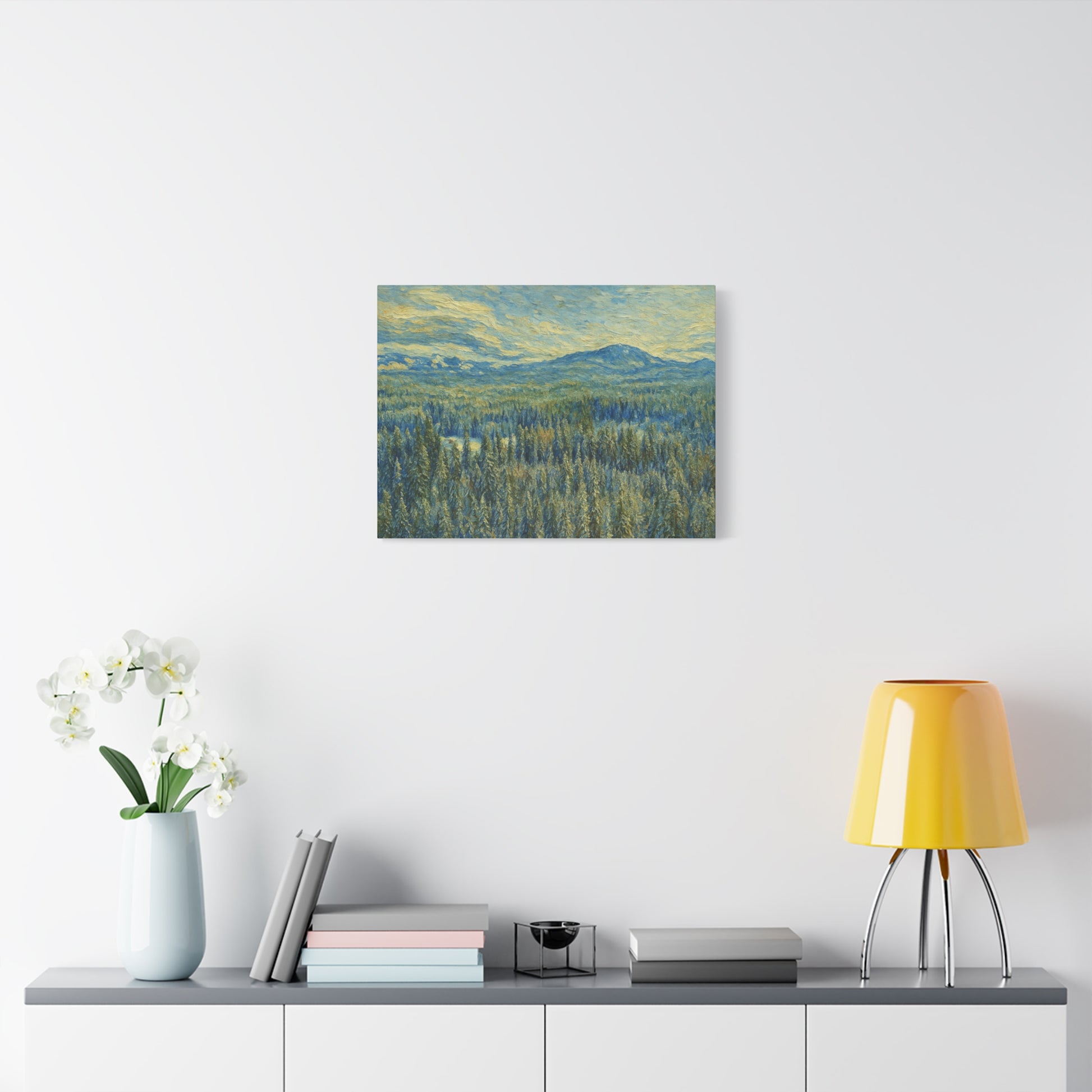 Scenic Landscape Canvas Print, Rustic Home Decor, Wall Art for Nature Lovers, Gift for Art Enthusiasts, Serene Forest Artwork - TRV
