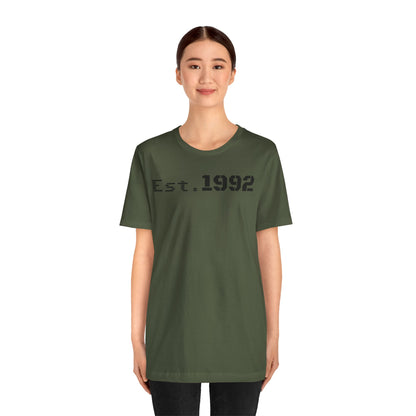Est. 1992 Unisex Jersey Tee - Retro Birthday Gift, Casual Wear, Cool Vintage T-Shirt, Gift for Him, Gift for Her - TRV