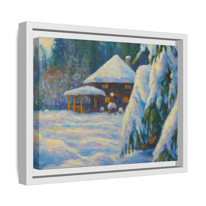 Canvas Art, Winter Scene Home Decor, Seasonal Gift for Art Lovers, Holidays Wall Art, Framed Painting, Matte Print - TRV