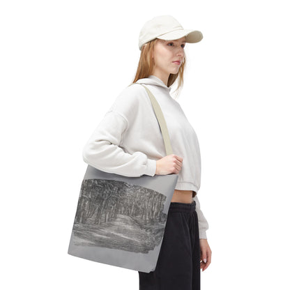 Scenic Path Tote Bag, Reversible Tote, Eco-Friendly Shopper, Outdoor Adventure Bag, Gift for Nature Lovers, Stylish Carryall - TRV