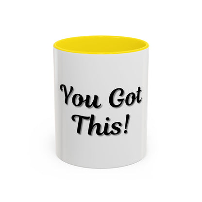 Inspirational Accent Coffee Mug - "You Got This!" - Perfect for Motivation & Gifts - TRV
