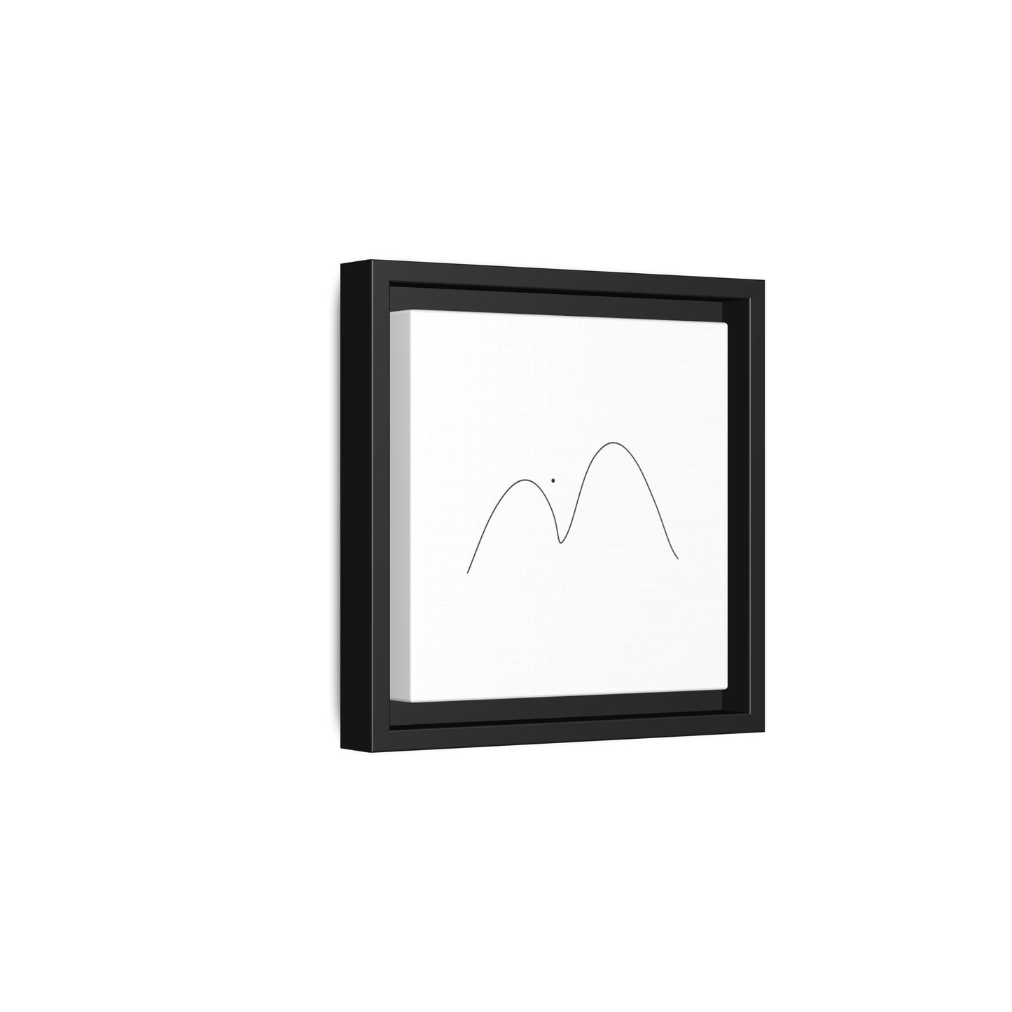 Minimal Line Mountains Matte Canvas Framed
