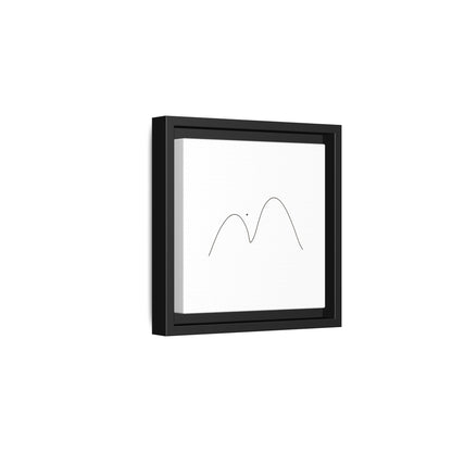 Minimal Line Mountains Matte Canvas Framed