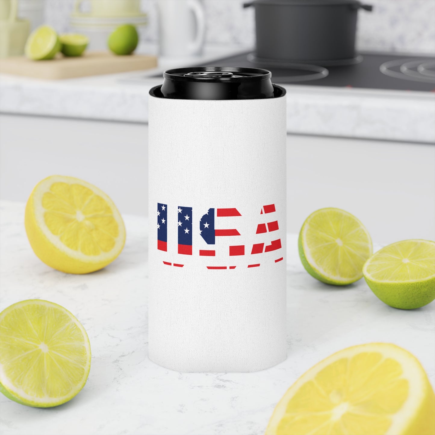 USA Flag Can Cooler – Patriotic Beer Koozie for 4th of July & Memorial Day