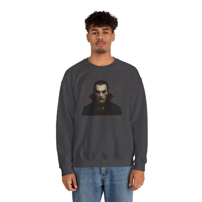Gothic Horror Sweatshirt, Cozy Vampire Sweatshirt, Spooky Apparel, Halloween Costume Top, Unisex Halloween Sweatshirt