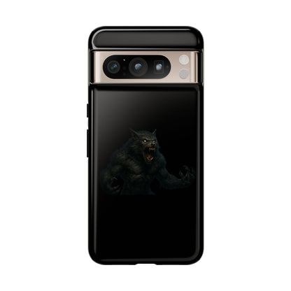 Werewolf Phone Case, Tough Cases, Black Panther Design, Gift for Animal Lovers, Phone Accessories, Fierce Phone Protection - TRV