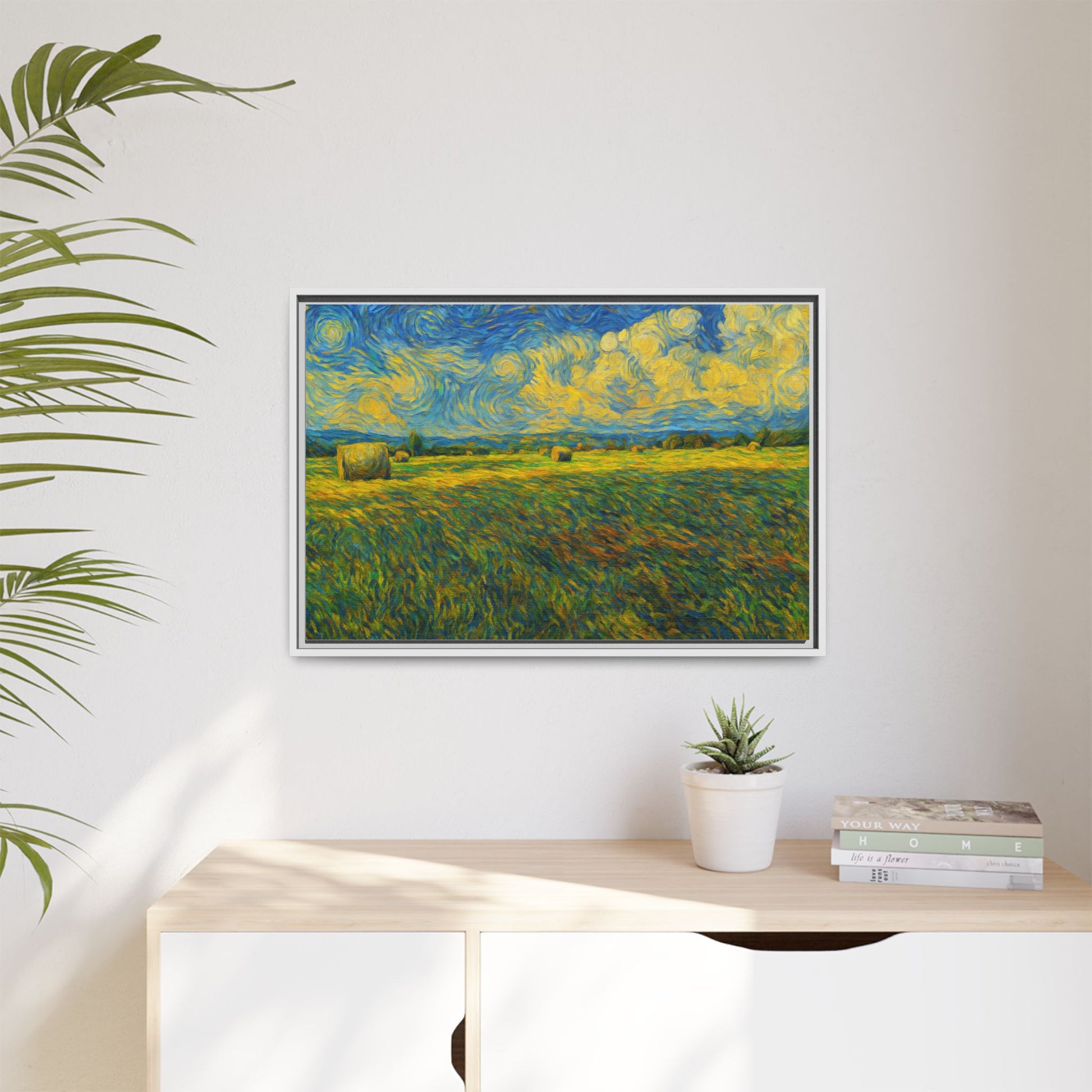 Landscape Matte Canvas, Framed (Multi-color) - TRV