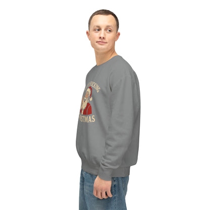 Merry Christmas Sweatshirt, Funny Holiday Crewneck, Unisex Gift, Christmas Apparel, Sarcastic Sweatshirt, Unique Holiday Clothing - TRV